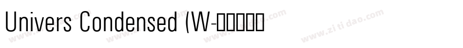 Univers Condensed (W字体转换